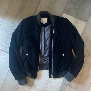 Black Velvet bomber jacket